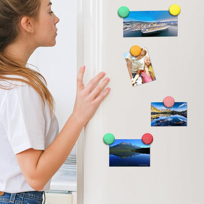 Qualsen Fridge Magnets, 50pcs Small Refrigerator Magnets for Whiteboard, Kids, Mini Cute Magnets for Locker, White Board, Kitchen, Office, Classroom (Colorful)