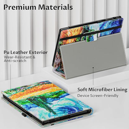 VORI Case for All-New Amazon Kindle Fire HD 10 Tablet (13th/11th Generation 2023/2021 Release) and Fire HD 10 Plus - Slim Folding Stand Folio Cover with Auto Wake/Sleep & Hand Strap, Wheatfield
