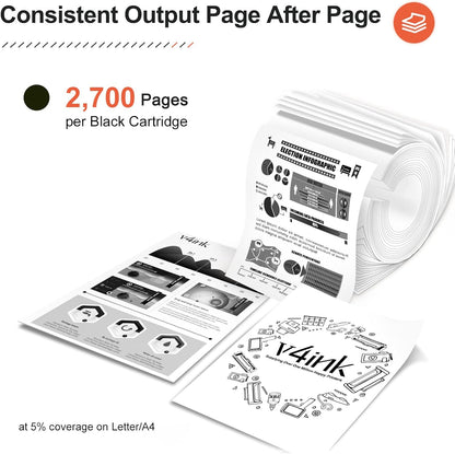 v4ink 2-Pack Compatible Toner Cartridge Replacement for HP 80A CF280A Toner Cartridge Black Ink for use in HP Pro 400 M401N M401DN M401DNE M401DW, HP MFP M425DN M425DW Printer