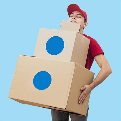 PARLAIM 2" Blue Round Color-Code Circle Dot Labels on a Roll, 500 Stickers, 2 inch Diameter for Inventory Garage Sale Office School