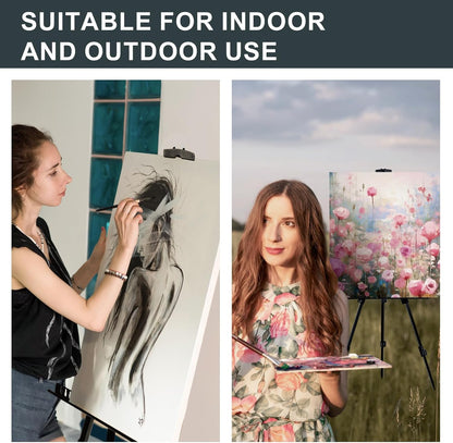 AROIC Art Painting Artist Easel Stand, Painting Display Easel Stand,Portable Adjustable Iron Tripod Display Stand with Bag, Height from 20 to 66 in for Table-Top/Floor Drawing and Displaying(8 Pack)