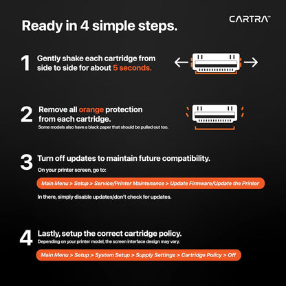 CARTRA 414A Black Toner Cartridge W2020A, Compatible with 414A Toner Cartridges, Works with Color Laser Jet Pro MFP Series Printer