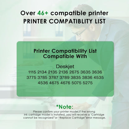 664XL Ink Cartridge Replacement for 664 664XL 664 XL Ink Cartridges Black and Color for DeskJet Ink Advantage 1115 2135 2138 3635 3636 3638 4535 4536 4538 4675 4676 4678 Printer Ink 2 Pack