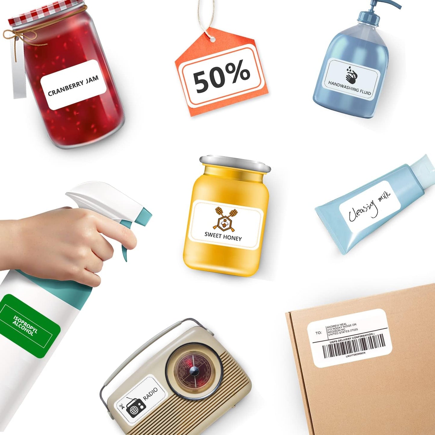 Batrical 2" x 4" Shipping Labels, 1000 Labels, Matte Finish, White, 10 per Sheet, 8.5" x 11" Sheet Size