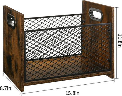 YINMIT Magazine Holder, Magazine Rack for Desktop and Home Office, Farmhouse File Storage Basket for Letters, Magazines, Books, Newspapers (Large)