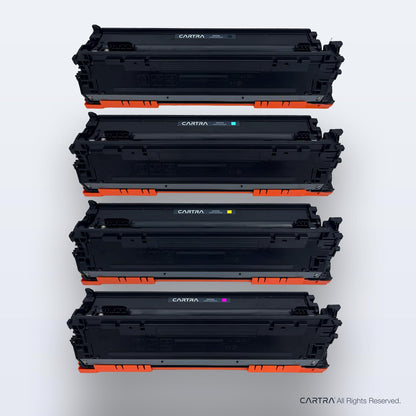 CARTRA 650A Toner Cartridges 4 Pack Compatible Replacement for HP 650A Toner Cartridges, Works with Printer Series CP5525 CP5525dn CP5525n CP5525xh M750dn M750n M750xh | Black Cyan Yellow Magenta