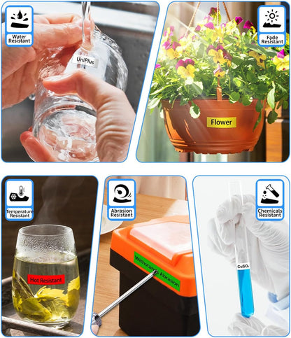 Compatible for Brother TZe-141 TZe-241 TZe-441 TZe-541 TZe-641 TZe-741 18mm 3/4 Inch TZ Laminated Tape for P Touch PT-D410 PT-D400 PT-D600 PT-D610BT PT-P700 PT-1830 Label Maker, 6-Pack