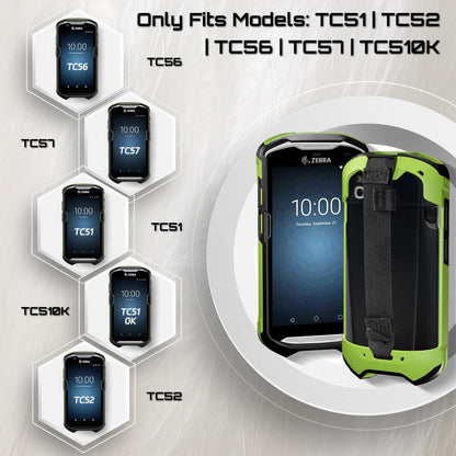 TC51 TC52 TC56 TC57 TC510K Case with Hand Strap - Protective & Ergonomic for Zebra Handheld Barcode Scanners SG-TC5X-EXO1-01 SG-TC5X-EXONHS-01 (Green)