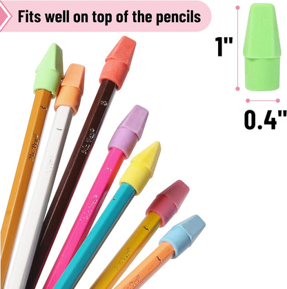 Mr. Pen- Pencil Erasers Toppers, 500 Pack, Colorful, Latex Free, No Smudge, Mr Pen Erasers for Pencils
