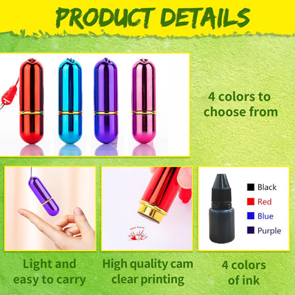 Custom Loyalty Card Personalized Self-Inking Stamp for Business, Reward, Food - Small Round Rubber