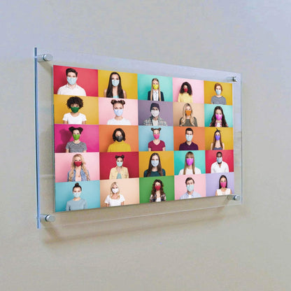 Azar Displays 105512 Standoff Sign Holder, 9" W x 12" H,Clear