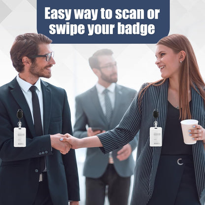 Honoson 170 Pcs Heavy Duty Retractable Badge Reels Batch ID Badge Holder Retractable Clip Bulk Key Holder with Ring for Office Worker Employee, Doctor Nurse Gifts (Black)