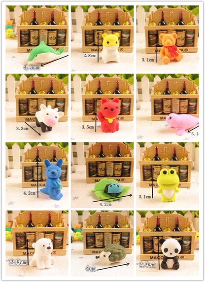 Animal Erasers Desk Pet 40 Pack 3D Animal Erasers for Kids Cute Fun Puzzle Erasers for Students School Supplies Prize Gifts Party Favors