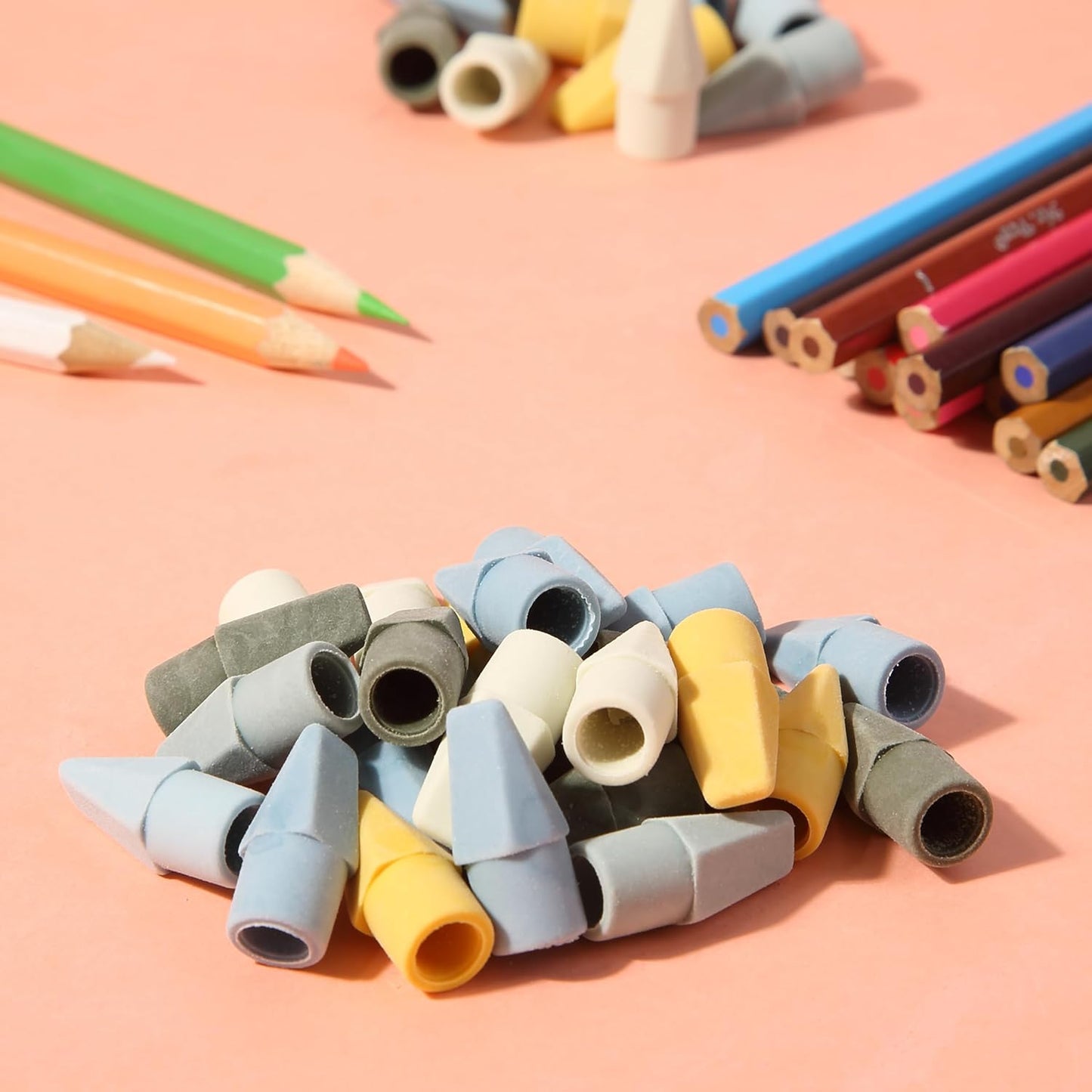 Mr. Pen- Pencil Erasers Toppers, 120 Pack, Colorful, Latex Free, No Smudge, Mr Pen Erasers for Pencils