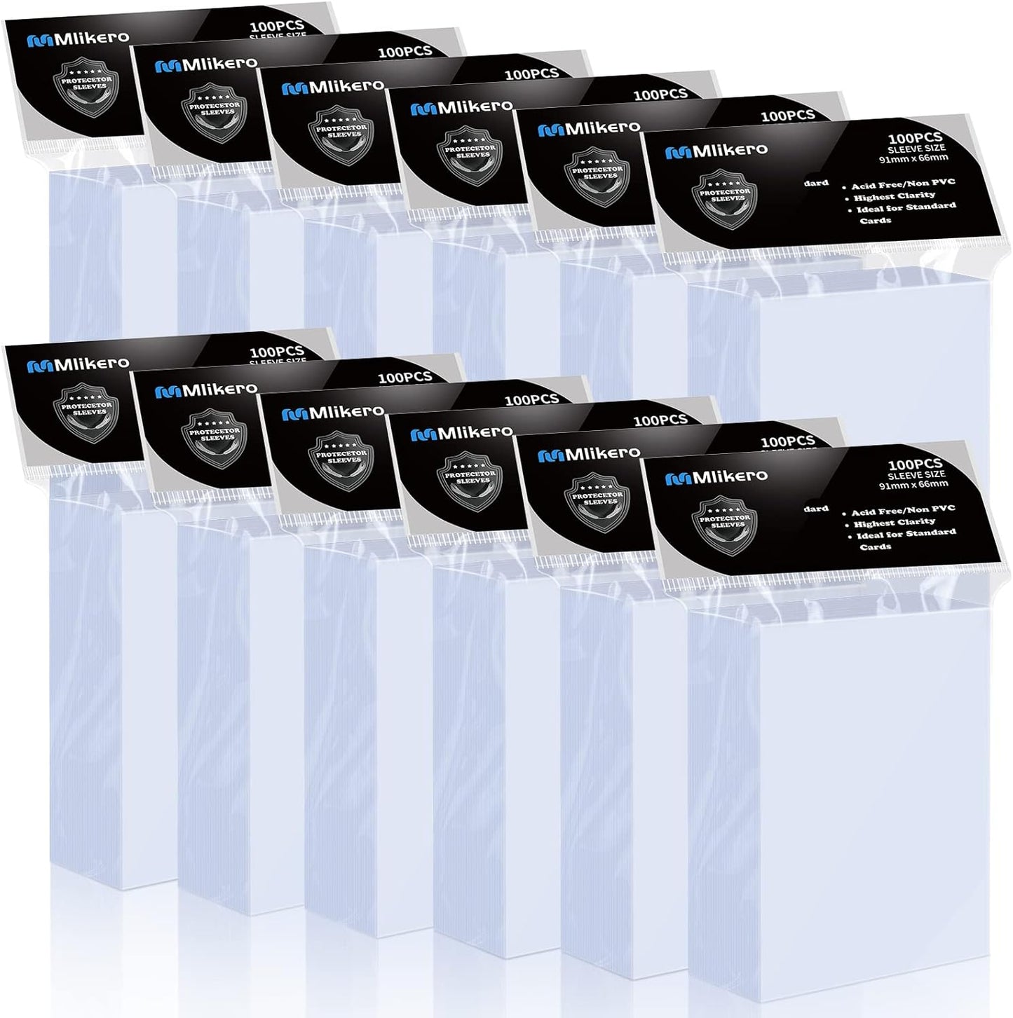 1200 Count Card Sleeves, Clear Baseball Card Sleeves, Soft Trading Card Sleeve Fit for MTG, TCG, Baseball Cards, Football Cards, Game Cards