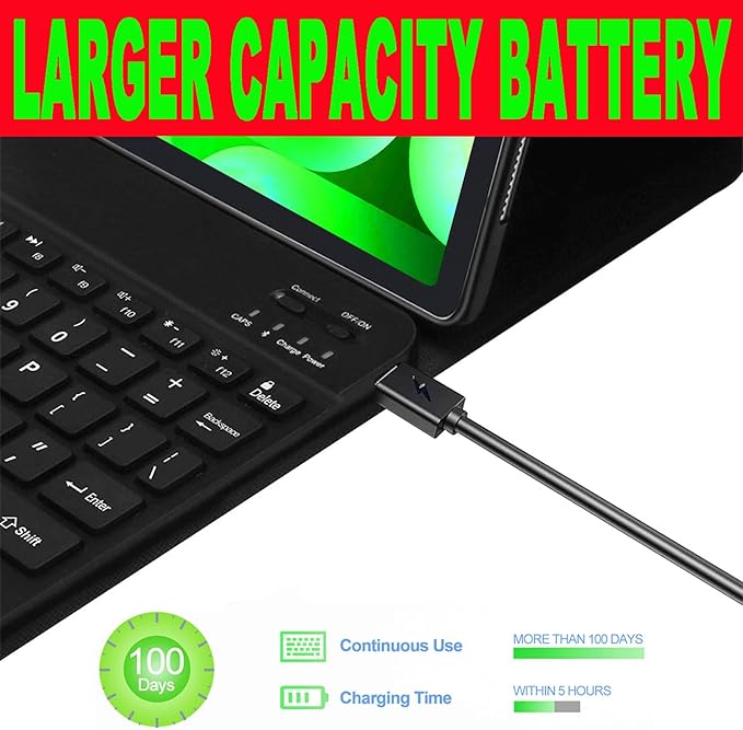 Keyboard Case for Samsung Galaxy Tab 10 FE Plus 13.1inch, S10 FE+ Smart Keyboard Case Magentic Keyboard Cover with S-Pen Holder, Green