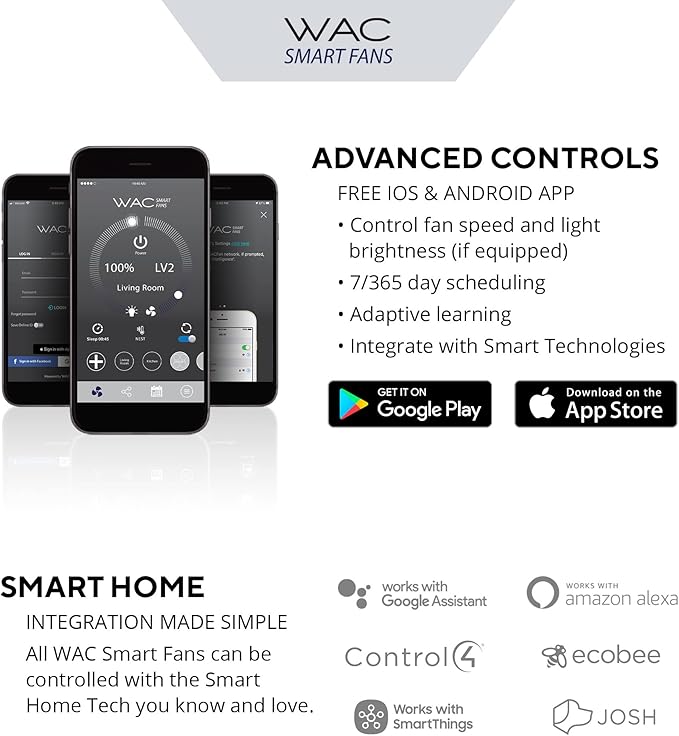 Mocha Indoor/Outdoor 3-Blade Smart Compatible Ceiling Fan 54in Matte Black with 3000K LED Light Kit and Remote Control with Wall Cradle. Works with iOS/Android, Alexa, and Google Assistant.