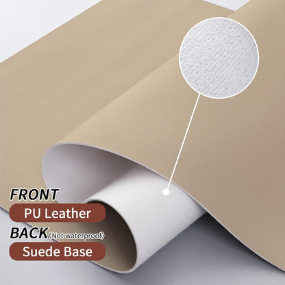 Bloss Beige Desk Mat 23.6" x 13.8", Desk Matt for Desktop, Large Leather Mouse Pad Waterproof, Computer Mat for Office Work/Home/Decor/Protector