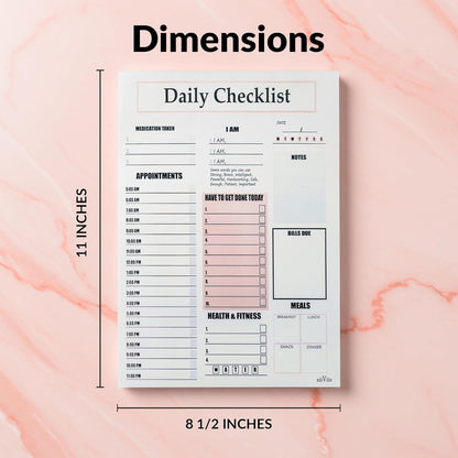 ADHD Planner for Adults & Women - 2025, 2026 Productivity Planner & Daily To Do List & Task Notepad, Neurodivergent Tools for Adults, Undated Full Focus Organization Pad with 50 Tear-Off Sheets, 8.5 x 11 Inch