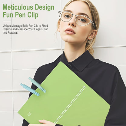 8Pcs Gel Pens with Black Ink, Fine Point Smooth Writing Pens, Quick-dry Gel Retractable Pens for Journaling Note Taking, Cute Office School Supplies for Adults Kids (0.7mm, Light)