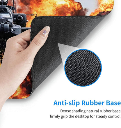 Attack Helicopter Mouse Pad, Aircraft Airplane Large Big Gaming Mouse Pad Desk Pad, Mousepad with Non-Slip Rubber Base, Extended XXL Mouse Mat for Computer Laptop Office Accessories