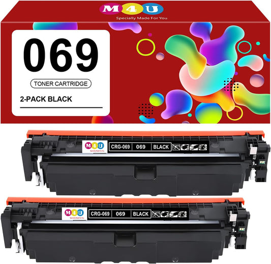069 Black Toner Cartridge 2 Pack Compatible with Canon 069 Toner Cartridges, Working for Canon imageCLASS MF753Cdw MF751Cdw LBP674Cdw LBP673Cdw LBP674Cx MF752Cdw MF756Cx Printer(2 Pack, Black)