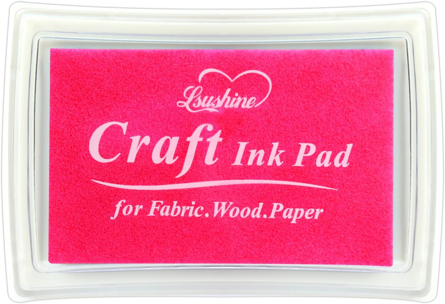 Craft Ink Pad for Rubber Stamps, Paper, Wooden, Fabric, Scrapbooking, Non-Toxic Finger Ink Pads for Kids (Pink)