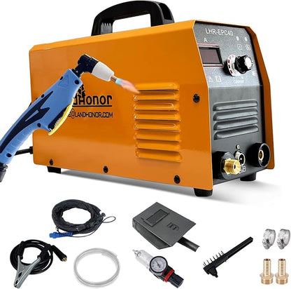 Plasma Cutter, 40 Amps Dual Voltage 110/220V DC Inverter IGBT Machine with LED Display, 1/2 Inch Clean Cut, Portable, Industrial Use