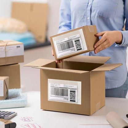 1000 Pcs 7'' x 10'' Clear Packing List Envelopes Adhesive Shipping Label Pouch, Shipping Document envelopes, Clear Face