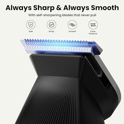 Yineel HC600 Beard Trimmer for Men, All-in-One Cordless Grooming Kit, Waterproof Electric Razor & Hair Clipper for Face Mustache Body Nose Hair Trimming, Precision Blades, Gifts for Men Barber