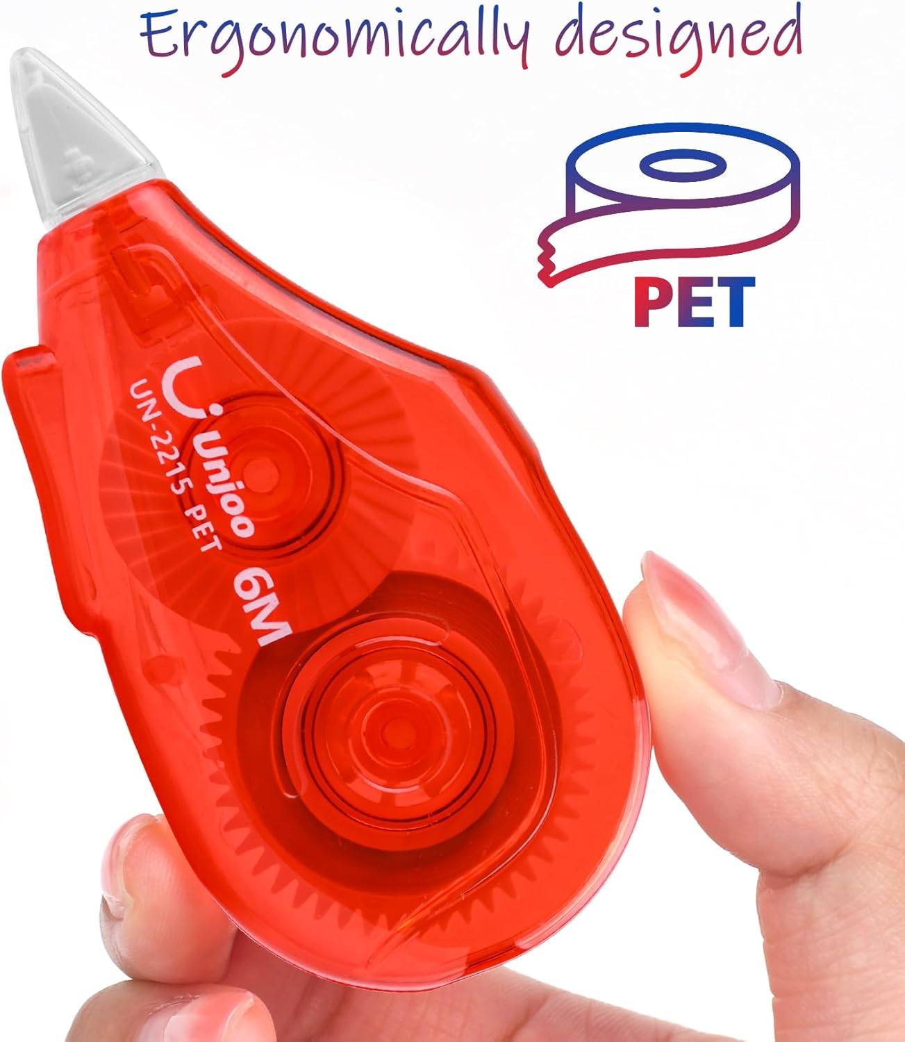 White Correction Tape Dispenser, 12-Count Pack, Easy To Use Applicator, Fast, Clean Tear-Resistant Tape For school Supplies, Office (6M/256, 3 colors, Tape Width 0.2in)