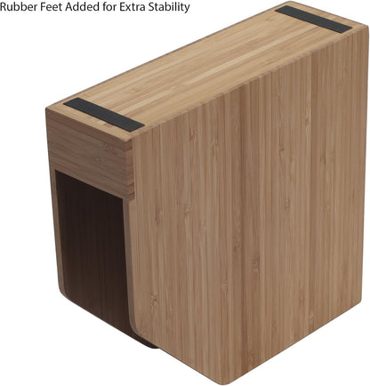 MobileVision Bamboo Vertical File Folder Holder & Office Product Organizer, Store Files, Magazines, Notepads, Books and more, 2 Pack Combo Set