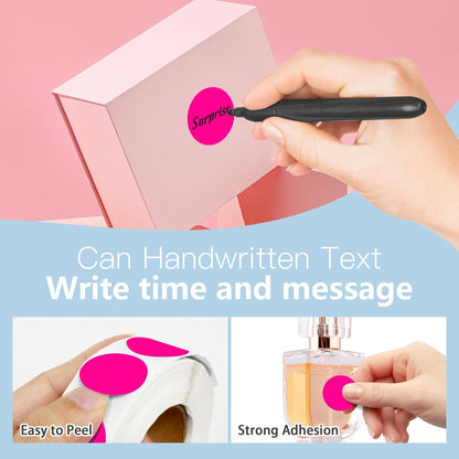 1 Inch Round Color Coding Labels, 1000 PCS Per Roll Fluorescent Pink Color Coded Dot Stickers, Round Color Dot Labels for Organizing, Filing, and Storage