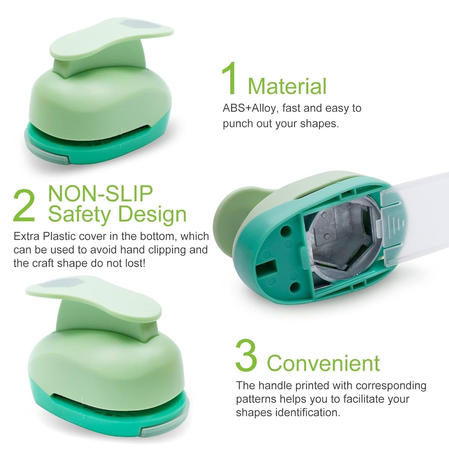 UCEC Hexagon Paper Punch, 2 Inch Hexagon Punch for Paper Crafts, Large Hole Punch Paper Punch Shapes for Crafting Scrapbooking Cards Arts Quilting DIY Fun Projects