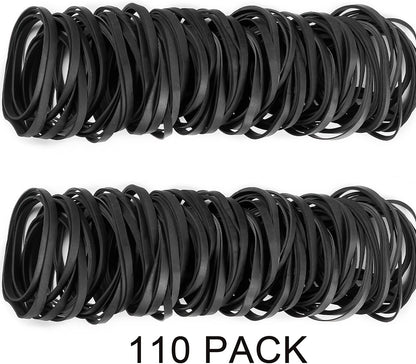 AMUU Rubber Bands Black Size #64 about 0.5 lb 110 Pcs Tactical Rubber Bands for Office Supplies Home Money Elastic Bands