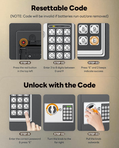 Uniclife 70 Position Key Cabinet with Combination & Key Lock Wall Mounted Security Keys Safe Key Organizer Resettable Black Digital with Keypad Lock Adjustable Racks Colorful Key Tags & Permanent Pen