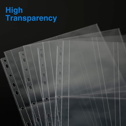 Sooez 30 Pack Heavy Duty Photo Sleeves for 3 Ring Binder (for 60 Pictures), Clear Archival Sleeves, 8x10 & 8.5x11