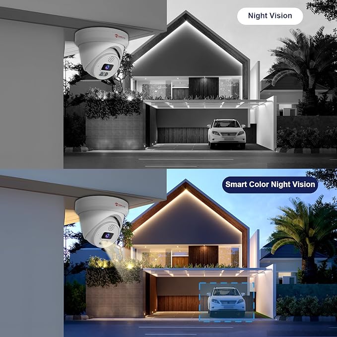 Two Way Audio, Anpviz 16CH PoE Security Camera System, AI Human Vehicle Motion Detection, 16x 6MP PoE IP Cameras for Business Home, 12MP 16CH POE NVR Pre-Installed 4TB HDD for 24/7 Recording, NDAA