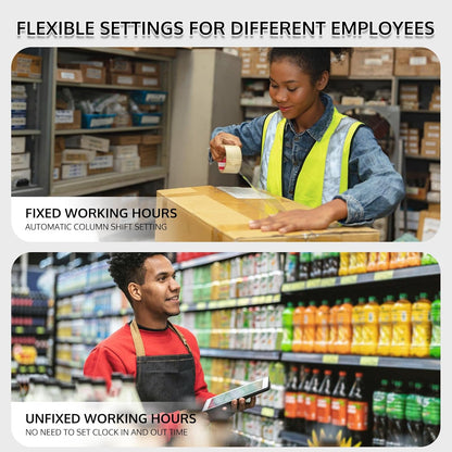 OFFNOVA Thermal Time Clock for Employees Small Business, No Ink Ribbons or Network Needed, in/Out Time Attendance Machine with 50 Time Cards