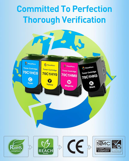 MasaiMara 701H 70C1HK0 70C1HC0 70C1HM0 70C1HY0 Compatible Toner Cartridge for Lexmark CS310 CS310dn CS310n CS410 CS410dn CS410dtn CS410n CS510 CS510de CS510dte Printer