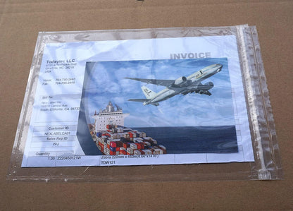 Premium 6.7'' x 10'' Resealable Adhesive Shipping Label/documents Pouches (50 Pack)