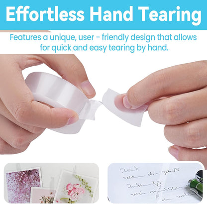 Transparent Tape Refill - Tear by Hand, 3/4" x 1000 inches, 16 Clear Tape Rolls for Dispenser, Back to School Supplies