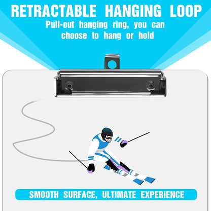 Dry Erase Clipboards, HERKKA 15 Pack Hardboard Office Whiteboard Clipboards Low Profile Clip Standard A4 Letter Size, ECO Friendly, Size 12.5 x 9 Inch