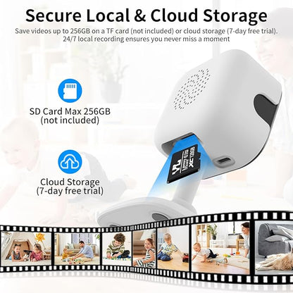 VSTARCAM 5G Indoor Security Camera for Pet Camera, Dual-Band WiFi (2.4GHz/5GHz), 2K UHD Dog Camera w/5× Zoom, Motion Detection, 2-Way Audio, Color Night Vision, Cloud & SD Card Storage, Works w/Alexa