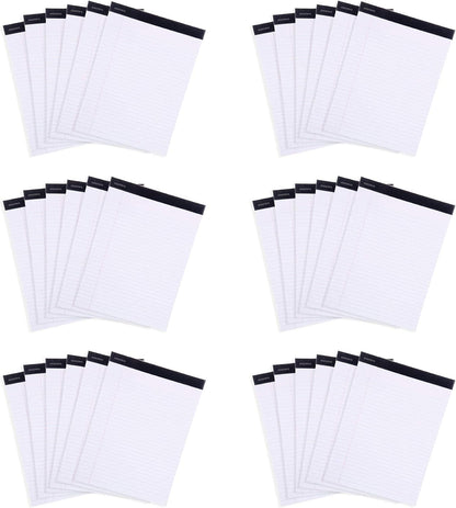 Mintra Office Legal Pads, ((xBasic, 8.5in x 11in, Wide (White), 36pk (6-6pks))