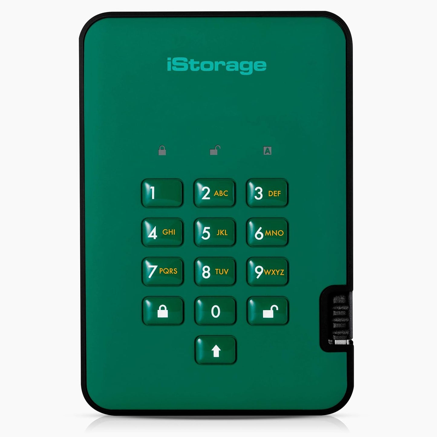 iStorage diskAshur2 HDD 4TB Green | Secure portable hard drive | Password protected | Dust & water resistant | Hardware Encryption