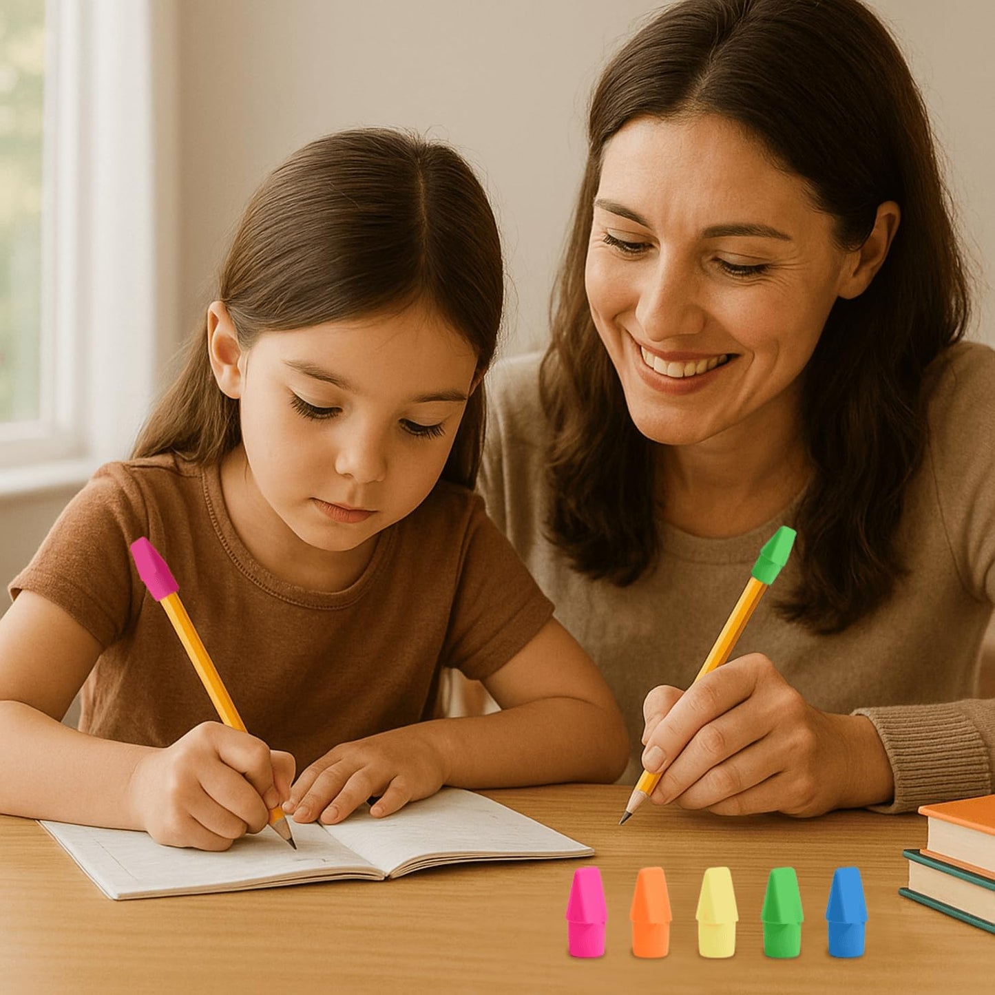 Cap Erasers for Pencils Pulk - Pencil Top Erasers Cap Erasers Toppers for Latex Free Assorted Colors School Supplies for Teachers Sudents Classroom Home and Office (120)