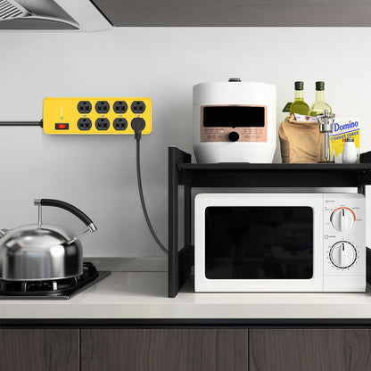 Wall Mount Power Strip,8 Outlet Heavy Duty Power Strip with 2700 Joules Surge,15Amp Metal Mountable Surge Protector for Home,Office,Garage & Workshop,14AWG Extension Cord