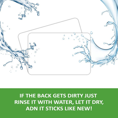 SVNOOC Reusables Labels for Storage Bins 4x6 in, Sticks Securely and Removes Cleanly, Multi-Use Dry Erase Stickers for Whiteboard/Desk/Refrigerator/Home/Office/Classroom (6 Pack), Dry Erase Sheets