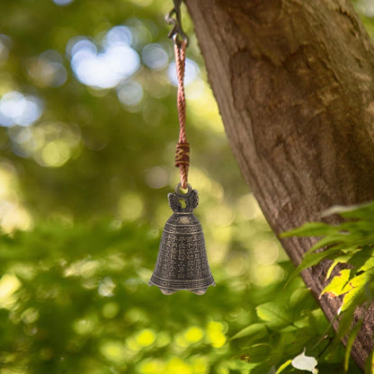 DOITOOL 10Pcs Vintage Bell Iron Bell Charm Craft Retro Bell Figurine Mini Jingle Bell Feng Shui Bell for DIY Wind Chimes Doorbell Keychain Pendants